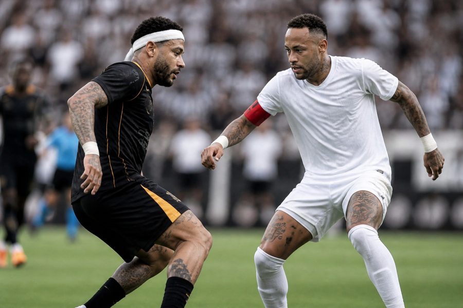 Clássico Alvinegro: Depay e Neymar se enfrentam no Brasileirão