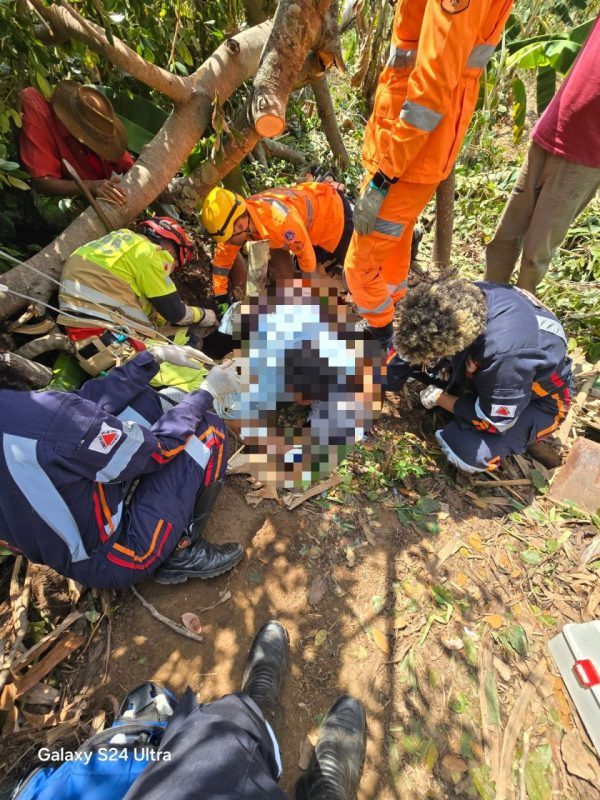 Mulher é resgatada após ser atingida por árvore em Várzea da Palma